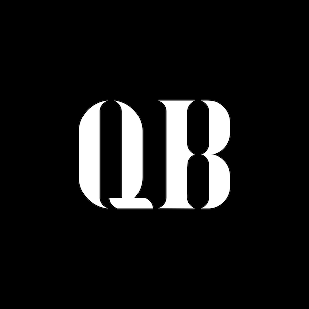 QB QB Buchstaben-Logo-Design Anfangsbuchstaben QB Großbuchstaben-Monogramm-Logo weiße Farbe QB-Logo Q B-Design QB Q B