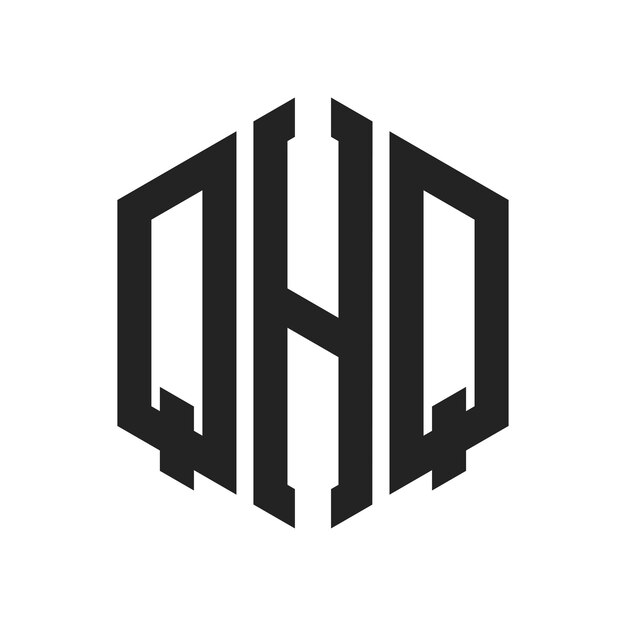 QHQ-Logo-Design Anfangsbuchstaben QHQ Monogramm-Logo in Hexagonform