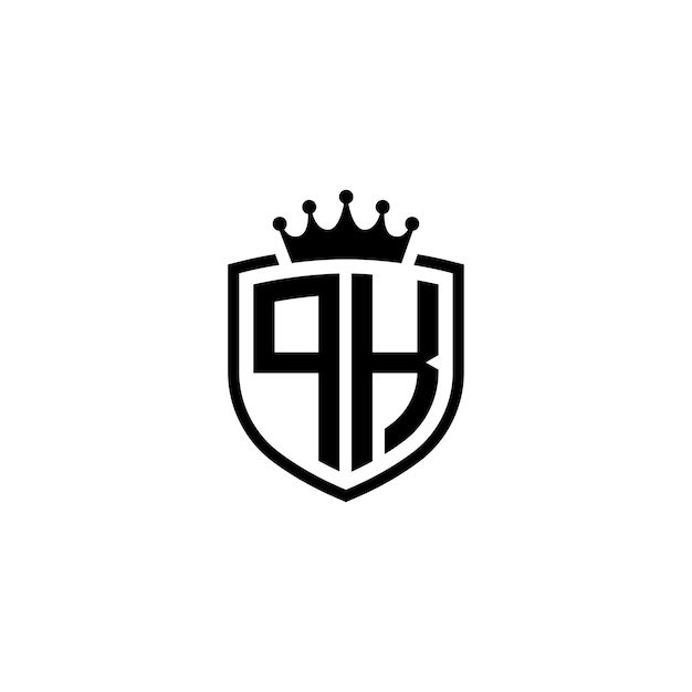 QK-Monogramm-Logo-Design, Buchstabe, Text, Name, Symbol, monochromes Logo, Alphabet-Zeichen, einfaches Logo