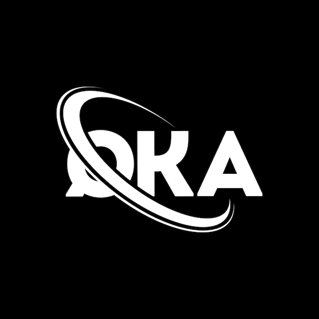 Vektor qka-logo qka-brief qka-buchstaben-logo-design initialen qka-logo mit kreis und großbuchstaben monogramm logo qka-typographie für technologieunternehmen und immobilienmarke