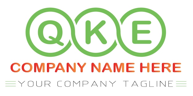 Qke-buchstaben-logo-design