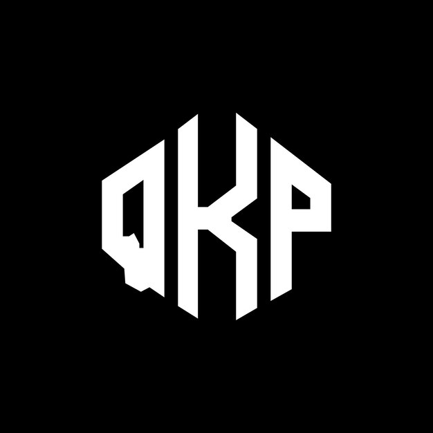Vektor qkp buchstaben-logo-design mit polygon-form qkp polygon- und würfelform logo-design qkp sechseck-vektor-logos-schablone weiße und schwarze farben qkp monogramm geschäft und immobilien-logo