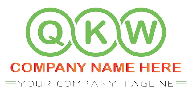 Vektor qkw-buchstaben-logo-design