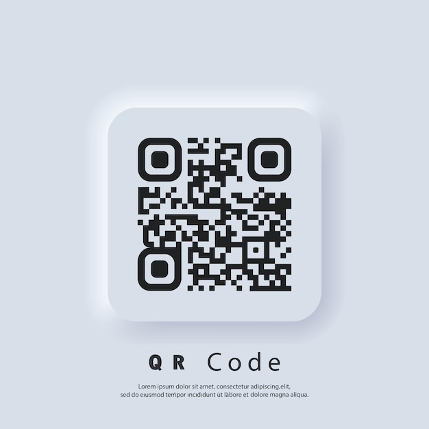 Vektor qr-code-beschriftung für das scannen von smartphones