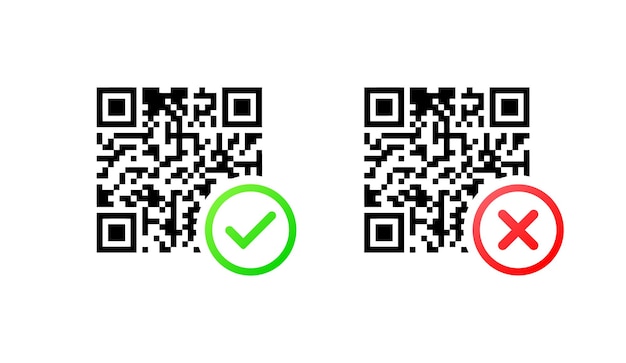 QR-Code Flache Farbkontrolle QR-Code Vektorillustration