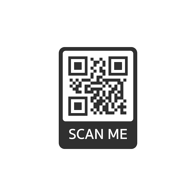 QR-Code für Smartphone-Inschrift scannen Sie mich mit Smartphone-Symbol QR-Code für Zahlungsvektor