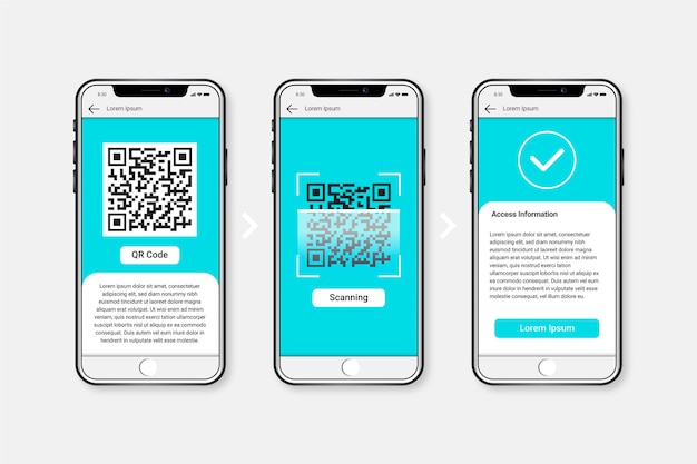 Qr-code-scan-schritte auf dem smartphone