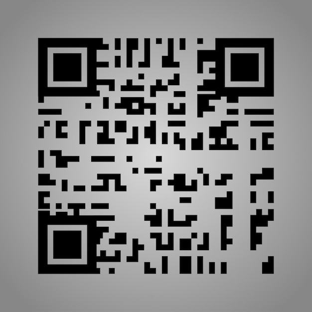 QR-Code-Symbol. Das minimale QR-Code-Scan-Symbol. Das Konzept der Sofortzahlungstechnologie oder Zahlungsmethode der Technologie ohne Geld. Isoliert. Vektor-Illustration