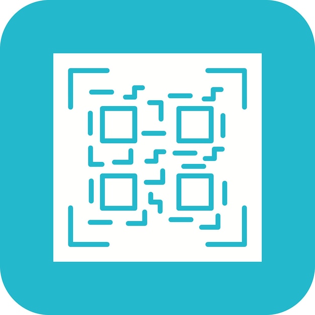 QR-Code-Vektor-Symbol kann für den Ikonensatz Street Market verwendet werden