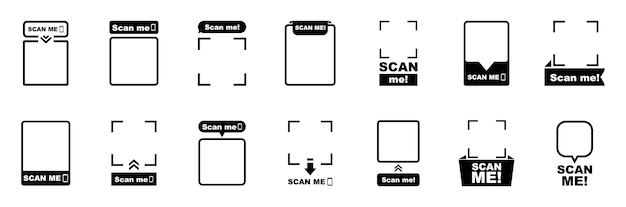 QR-Codes für Smartphone QR-Code mit Aufschrift Scan me with smartphone