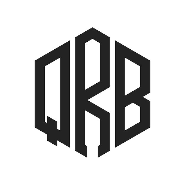 QRB-Logo-Design Anfangsbuchstaben QRB-Monogramm-Logo mit sechseckiger Form
