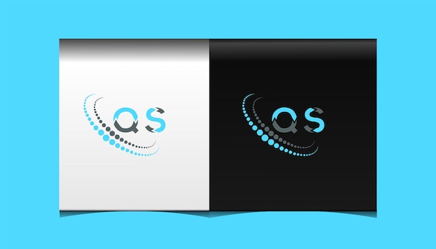 Vektor qs anfängliche moderne logo-design-vektorsymbolvorlage