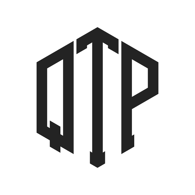 QTP-Logo-Design Anfangsbuchstaben QTP-Monogramm-Logo in sechseckiger Form