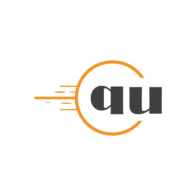 Qu-Anfängliches Monogramm-Logo mit kreisförmigem Design