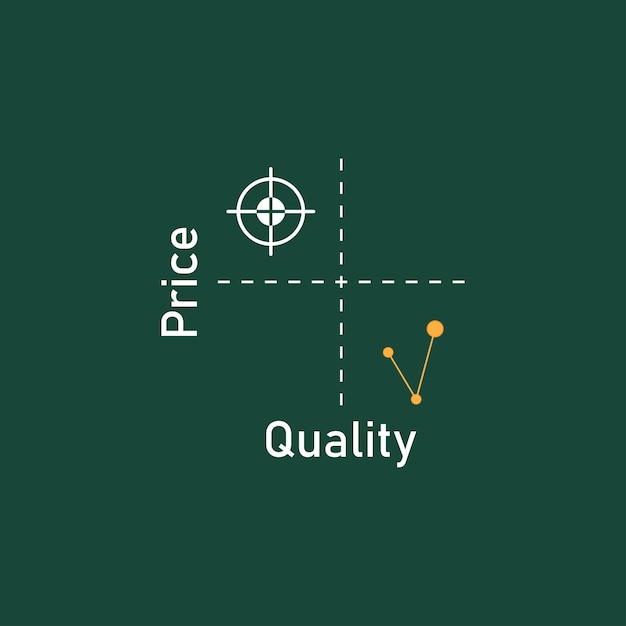 Vektor quadrantenkonzept-diagramm-logo-illustration