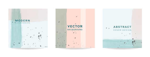 Vektor quadratische banner-vorlage für social-media-beiträge und geschichten. trendige abstrakte quadratische vorlage mit pastellfarbenem aquarell-konzept