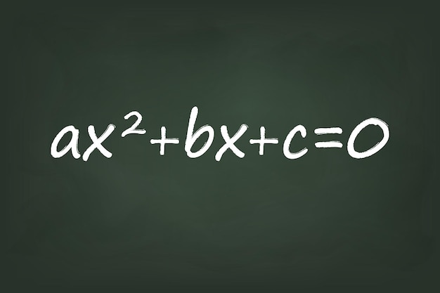 Quadratische gleichung auf tafelhintergrund