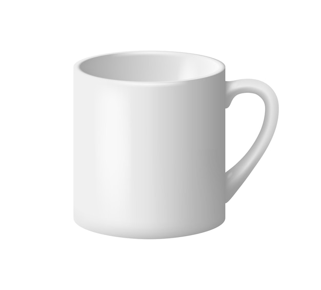 quadratische Kaffeetasse mit Griff