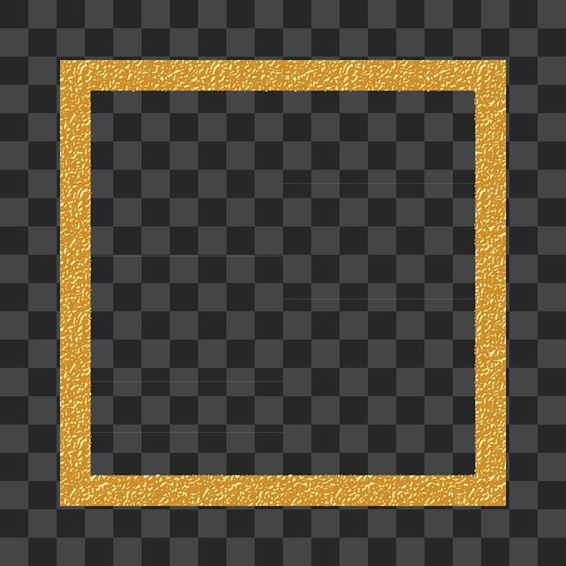 Quadratischer Goldrandrahmen. Abstrakte handskizzierte Form