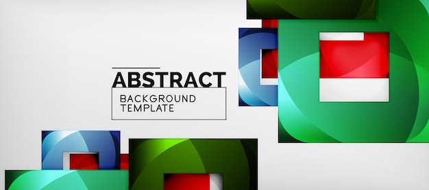 Quadratischer Hintergrund abstrakte Quadrate auf grauer Geschäfts- oder Techno-Vorlage
