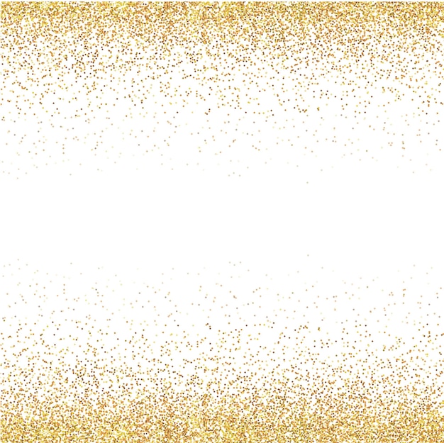 Quadratischer Rahmen mit goldenem Staub und magischem Glitzer