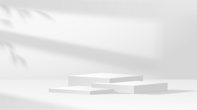 Quadratisches Podium in weichen Schatten realistische Vektorillustration