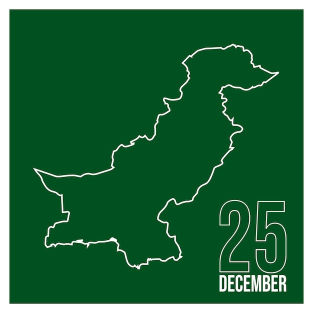 Quaid e Azam Day, 25. Dezember 2022, Social Media Post, Geburtstag.