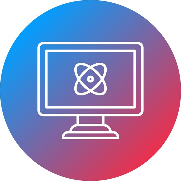 Quantencomputing-Icon-Vektorbild kann für Computer und Hardware verwendet werden
