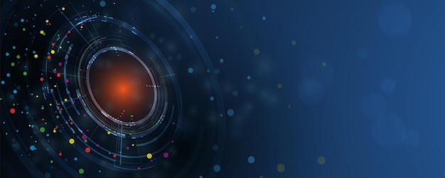 Quantenverarbeitung Tiefes Lernen Künstliche Intelligenz Zukünftige neue Technologie für Wirtschaft oder Wissenschaft Präsentation