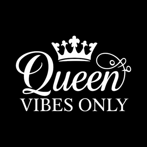 Queen Typographie Vektor T-Shirt-Design