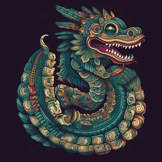 Quetzalcoatl, die mythische aztekische Gottheit