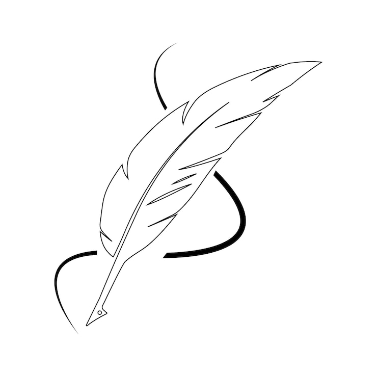 Vektor quill-stift-logo