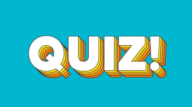 Quiz-logo-banner. pop-art-design für die umfrage. fragespiel beantworten. fragebogen quiz-symbol. vektor