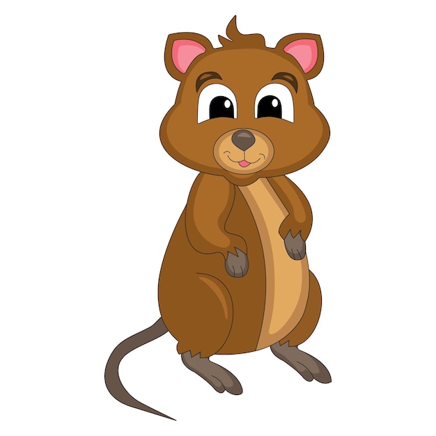 Quokka-Cartoon-Tierillustration