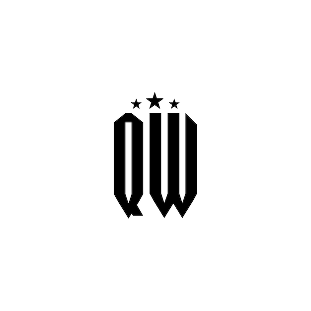 Vektor qw-monogramm-logo-design, buchstabe, text, name, symbol, monochromes logo, alphabet-zeichen, einfaches logo