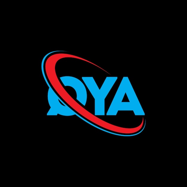 Vektor qya-logo qya-brief qya-buchstaben-logo-design initialen qya-logo mit kreis und großbuchstaben monogramm logo qya-typographie für technologieunternehmen und immobilienmarken