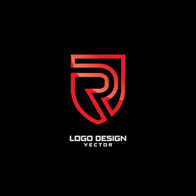 R brief logo design vektor