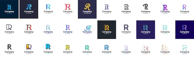 R-logo-sammlung 30 business-logo-sammlung für finanzunternehmen oder designagentur vector brand illustration