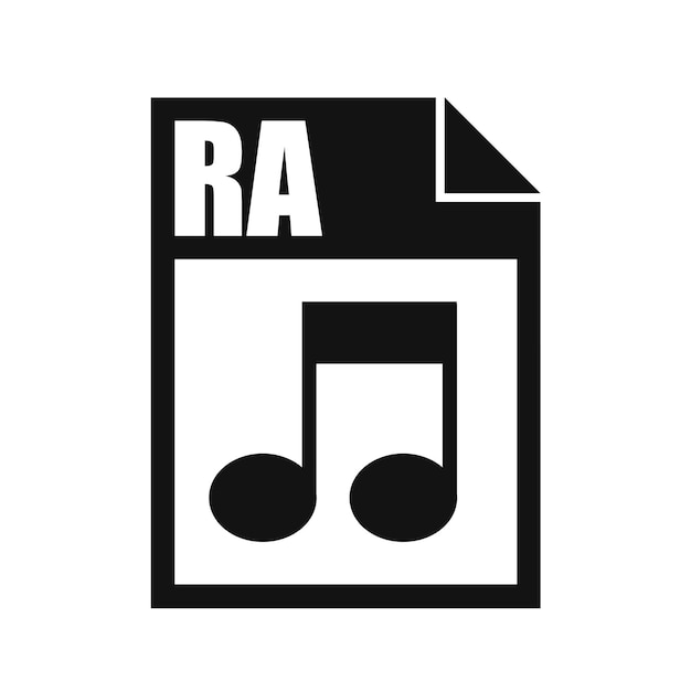 Ra-datei-symbol im flachen design-stil