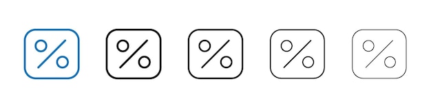 Rabatt-Symbol Umriss-Vektor-Logo für die Web-Ui