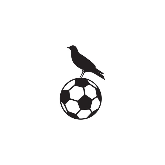 Rabenvogel auf dem oberen ball logo symbol symbol vektorgrafik design illustration idee kreativ