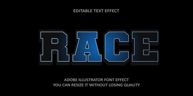 Race-Text-Font-Effekt