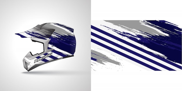 Racing helm wrap illustration