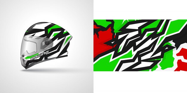 Racing helm wrap illustration