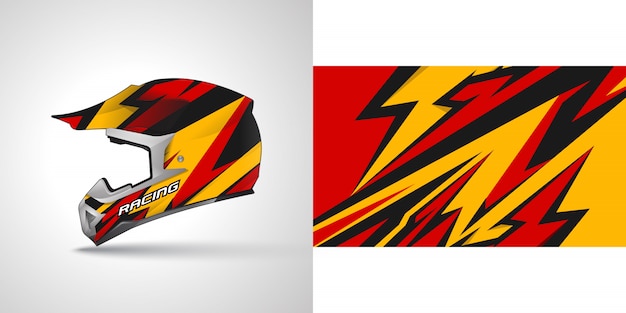 Racing helm wrap illustration