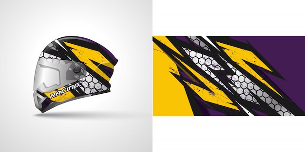 Racing helm wrap illustration