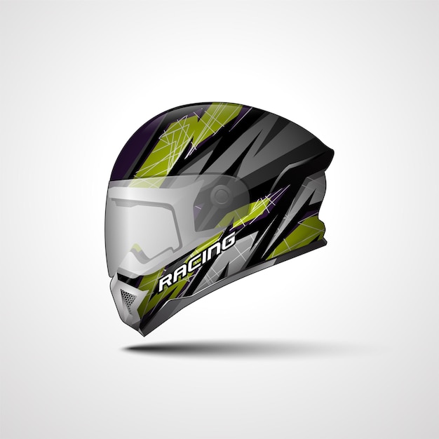 Racing sport helm wrap aufkleber und vinyl-aufkleber-design für sportwagen und motorräder.