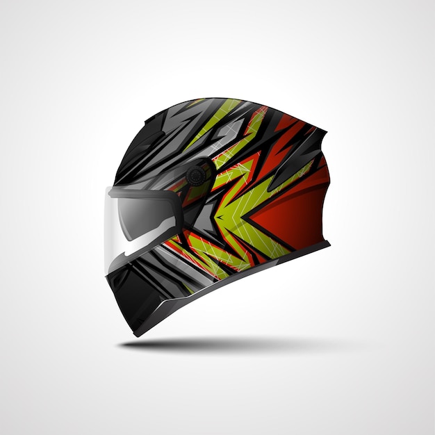 Racing Sport Helm Wrap Aufkleber und Vinyl-Aufkleber-Design für Sportwagen und Motorräder.