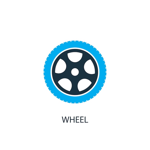 Rad-Symbol. Logo-Element-Abbildung. Radsymbol-Design aus 2-farbiger Kollektion. Einfaches Radkonzept. Kann im Web und mobil verwendet werden.