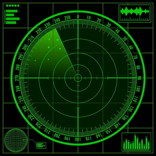 Vektor radarbildschirm